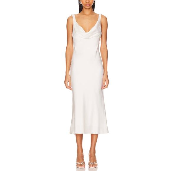 Katie May Heidi Midi Dress in Ivory size Small - Picture 2 of 8